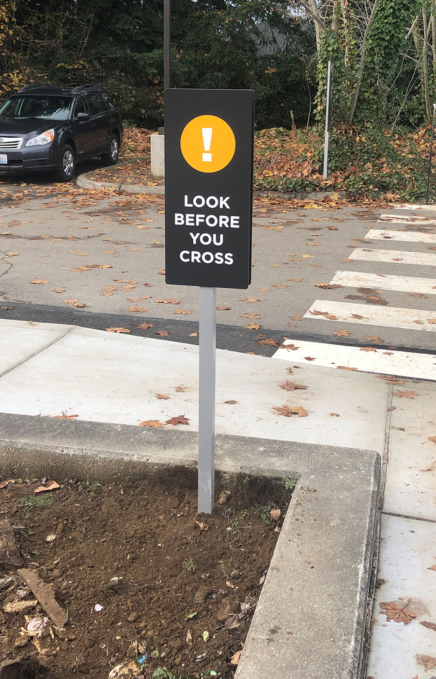Wayfinding and directional signs were fabricated and installed for parking lots and exterior walkways.